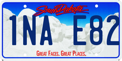 SD license plate 1NAE82