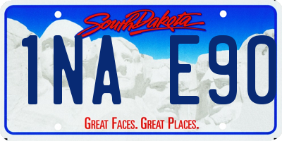 SD license plate 1NAE90