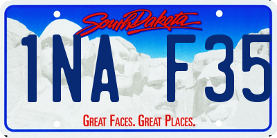 SD license plate 1NAF35