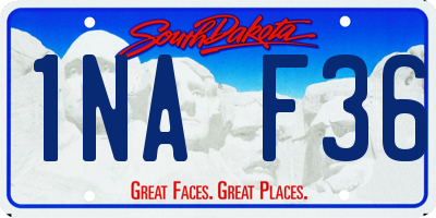 SD license plate 1NAF36