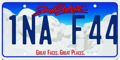 SD license plate 1NAF44