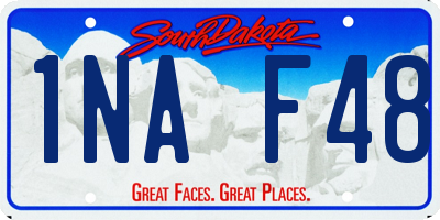 SD license plate 1NAF48