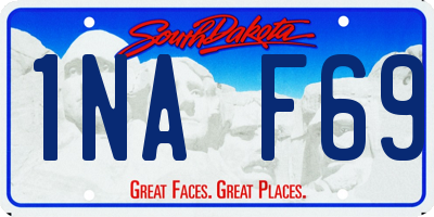 SD license plate 1NAF69