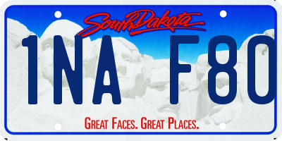 SD license plate 1NAF80