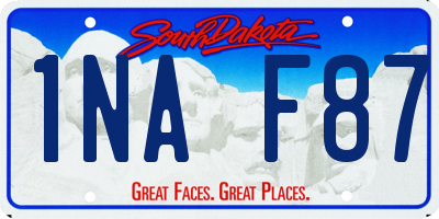 SD license plate 1NAF87