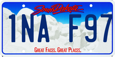 SD license plate 1NAF97