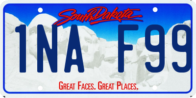 SD license plate 1NAF99