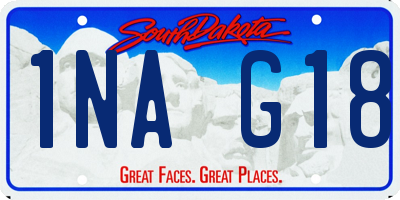 SD license plate 1NAG18