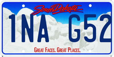 SD license plate 1NAG52