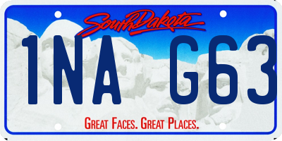 SD license plate 1NAG63
