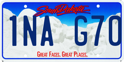 SD license plate 1NAG70