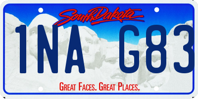 SD license plate 1NAG83