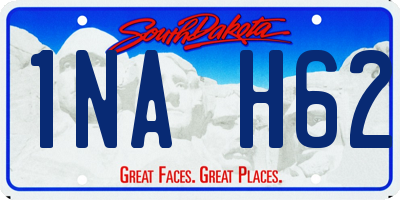 SD license plate 1NAH62
