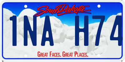 SD license plate 1NAH74