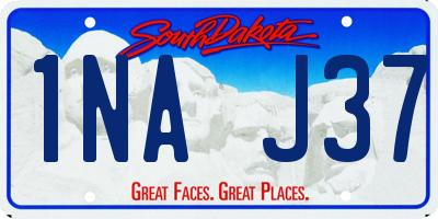 SD license plate 1NAJ37