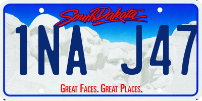 SD license plate 1NAJ47