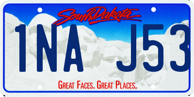 SD license plate 1NAJ53