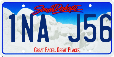 SD license plate 1NAJ56