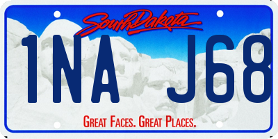 SD license plate 1NAJ68