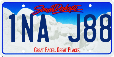 SD license plate 1NAJ88