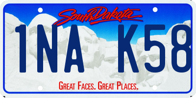 SD license plate 1NAK58