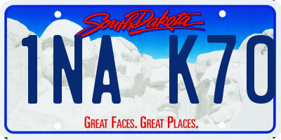 SD license plate 1NAK70