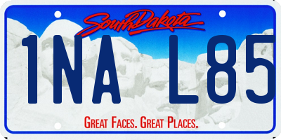 SD license plate 1NAL85