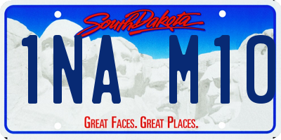 SD license plate 1NAM10