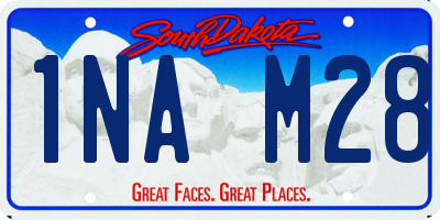 SD license plate 1NAM28