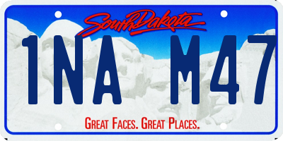 SD license plate 1NAM47