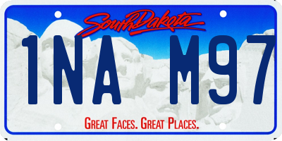 SD license plate 1NAM97