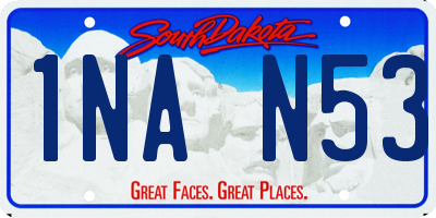 SD license plate 1NAN53