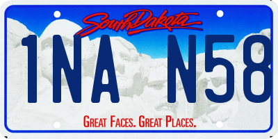 SD license plate 1NAN58