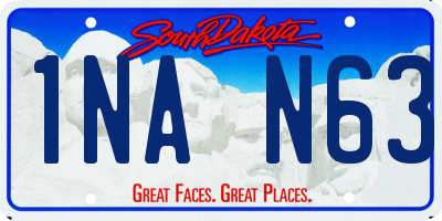 SD license plate 1NAN63