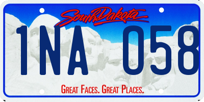 SD license plate 1NAO58