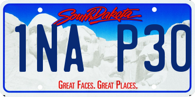 SD license plate 1NAP30