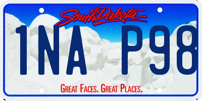 SD license plate 1NAP98