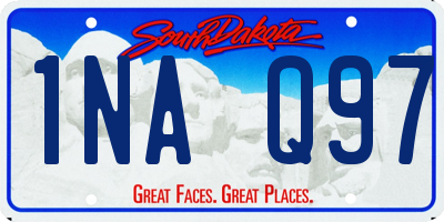 SD license plate 1NAQ97