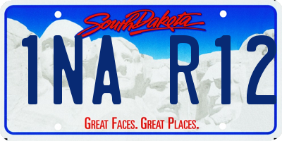 SD license plate 1NAR12