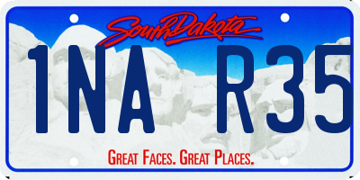 SD license plate 1NAR35