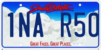 SD license plate 1NAR50