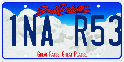 SD license plate 1NAR53