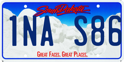SD license plate 1NAS86