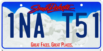 SD license plate 1NAT51