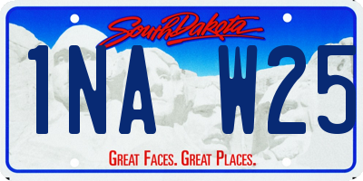 SD license plate 1NAW25