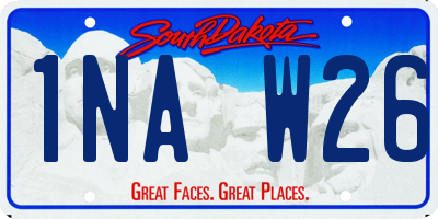 SD license plate 1NAW26