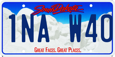 SD license plate 1NAW40