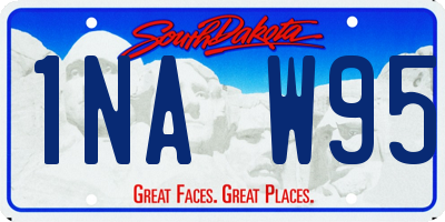 SD license plate 1NAW95
