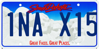 SD license plate 1NAX15