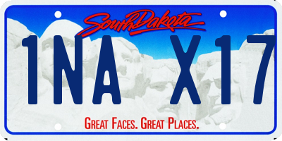 SD license plate 1NAX17